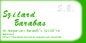 szilard barabas business card